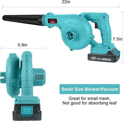 2-in-1 Cordless Leaf Blower & Vacuum – Rechargeable Garden Cleaner with Powerful Suction & Blowing for Leaves, Debris, and Dust