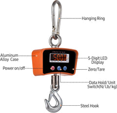500kg 1102 Portable Digital LED Scale – Heavy-Duty Industrial Hanging Scale with High-Precision Sensor & Clear Display