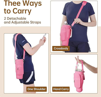 Stanley 40 OZ Quencher Carry-All: Eco-Friendly Crossbody with Phone, Wallet & Accessory Pockets