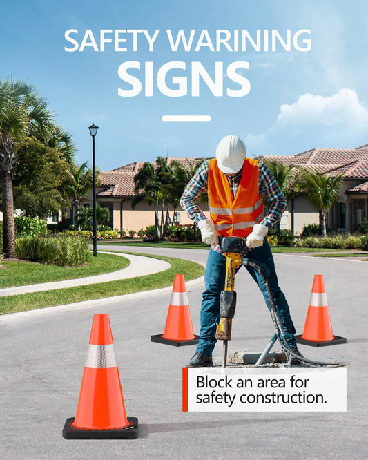 Heavy-Duty Safety Cones & Barriers – High-Visibility Traffic Cones and Portable Safety Barriers for Road, Construction, and Crowd Control