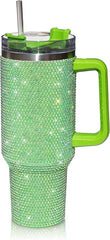 Stanley 40 oz Tumbler with Handle – Aqua Blue | Double Wall Stainless Steel Travel Mug with Lid & Straw