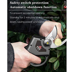 Cordless Electric Pruning Shears – 25mm SK5 Blade Garden Pruner with 2 Rechargeable 21V 7500mAh Batteries | Heavy-Duty Branch & Fruit Tree Cutter