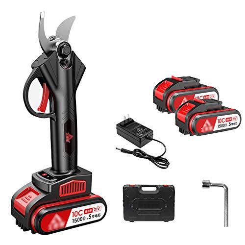 Cordless Electric Pruning Shears – 25mm SK5 Blade Garden Pruner with 2 Rechargeable 21V 7500mAh Batteries | Heavy-Duty Branch & Fruit Tree Cutter